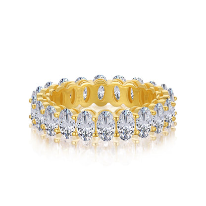 [Regal Gem Jewelry]Ornate Oval Cut Tennis Ring