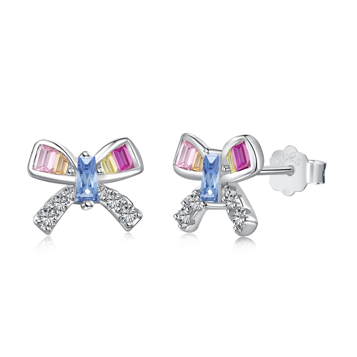 [Regal Gem Jewelry]Ornate Butterfly Shape Daily Earrings