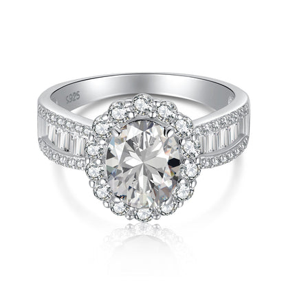 [Regal Gem Jewelry]1.5 Carat Dazzling Charming Oval Cut Banquet Ring