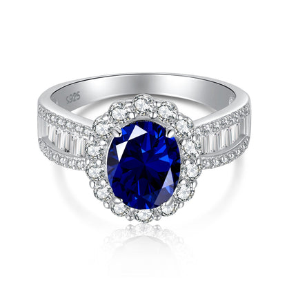 [Regal Gem Jewelry]1.5 Carat Dazzling Charming Oval Cut Banquet Ring