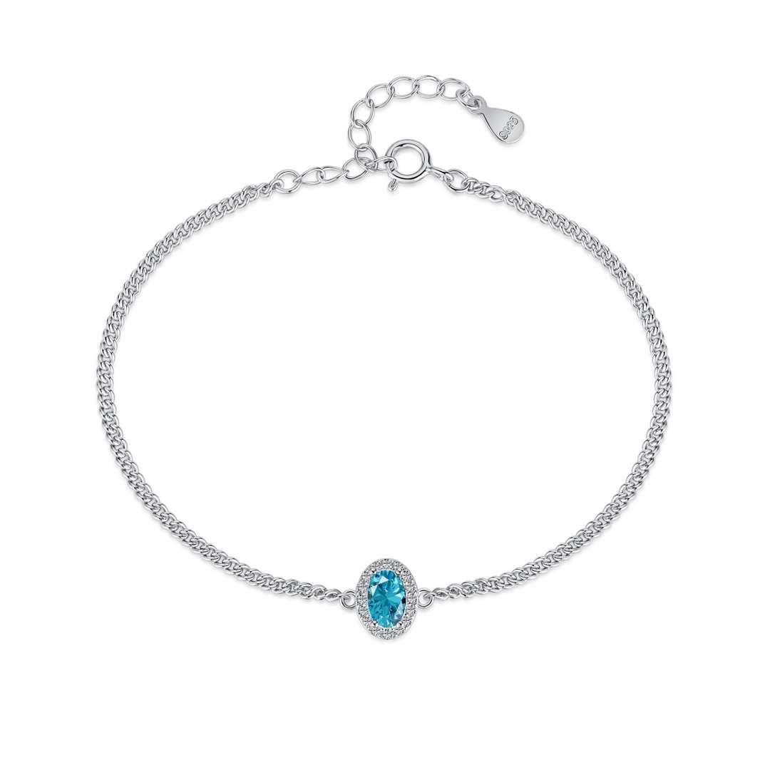 [Regal Gem Jewelry]Exquisite Oval Shape Bracelet