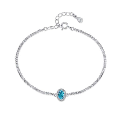[Regal Gem Jewelry]Exquisite Oval Shape Bracelet