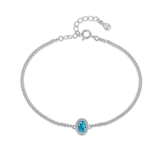 [Regal Gem Jewelry]Exquisite Oval Shape Bracelet