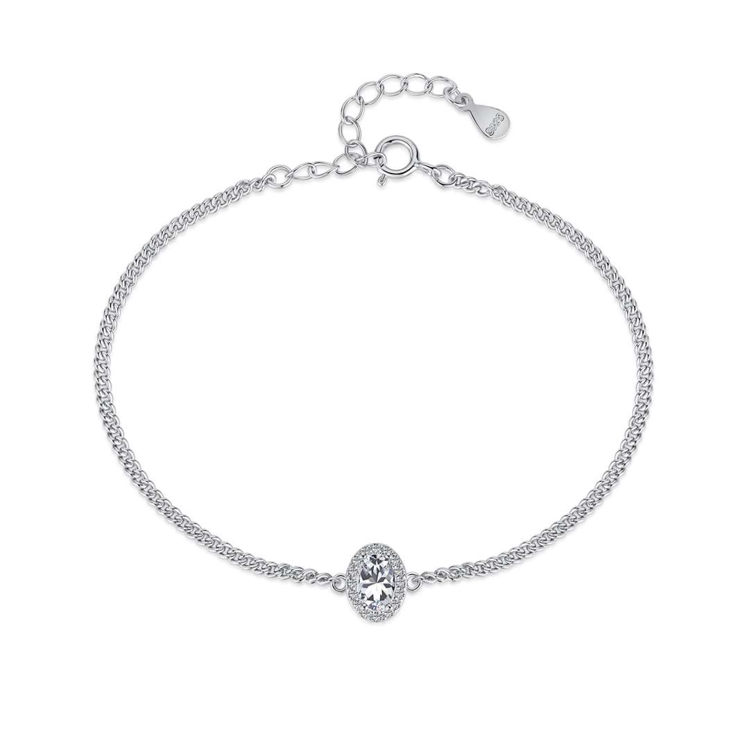 [Regal Gem Jewelry]Exquisite Oval Shape Bracelet