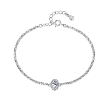 [Regal Gem Jewelry]Exquisite Oval Shape Bracelet