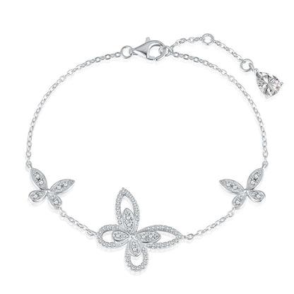 [Regal Gem Jewelry]Delicate Butterfly Pendant Bracelet