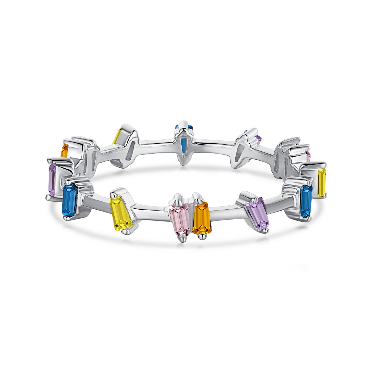 [Regal Gem Jewelry]Unique Trapezoid Cut Daily Ring