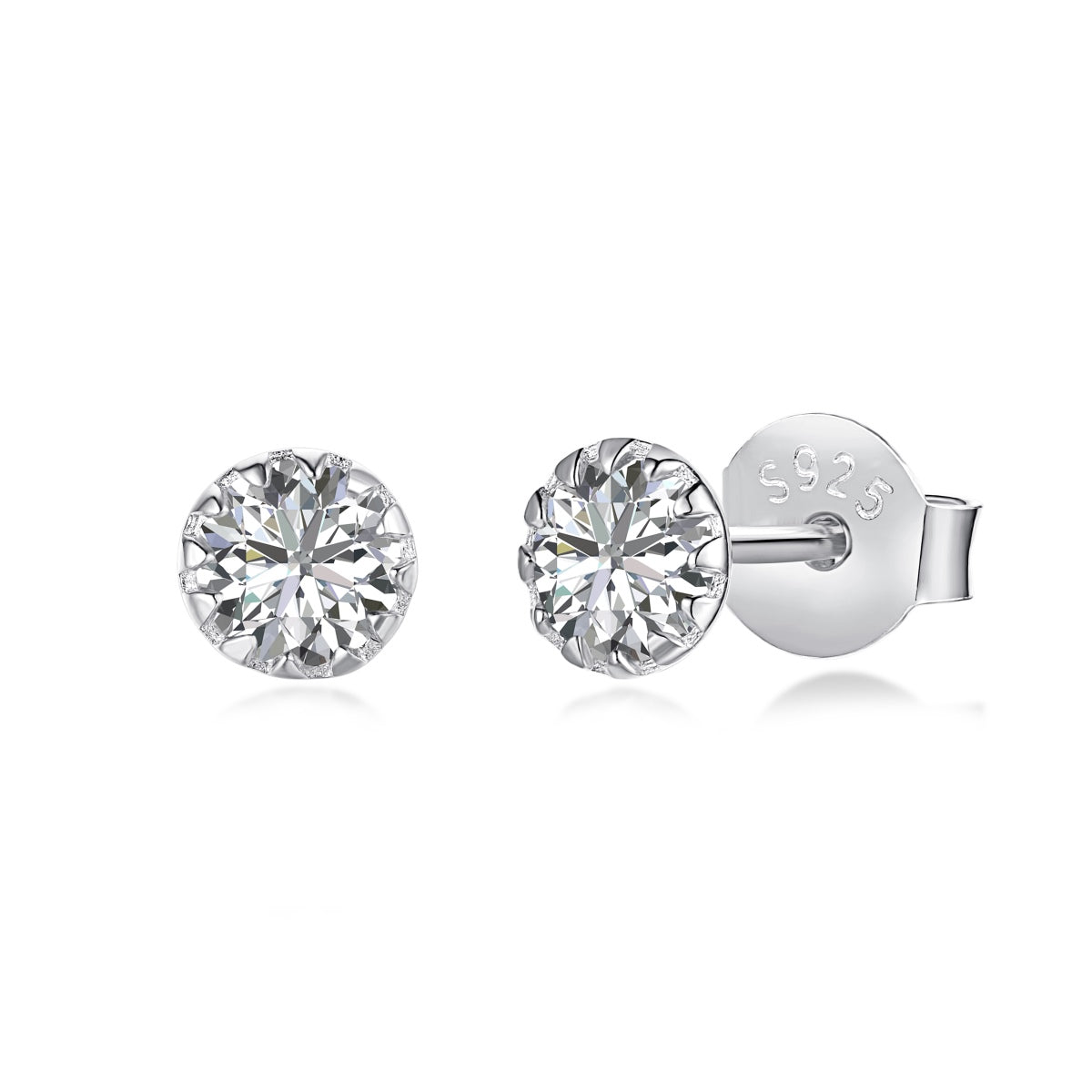 [Regal Gem Jewelry]Sparkling Colorful Round Shape Earrings