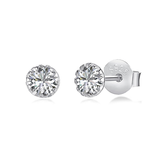 [Regal Gem Jewelry]Sparkling Colorful Round Shape Earrings