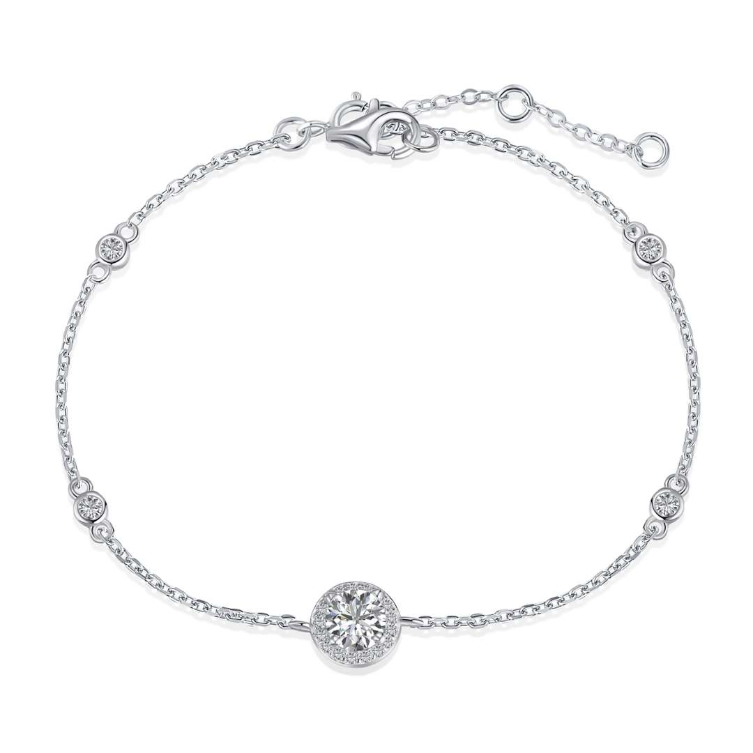 [Regal Gem Jewelry]Dazzling Round Cut Shape Bracelet