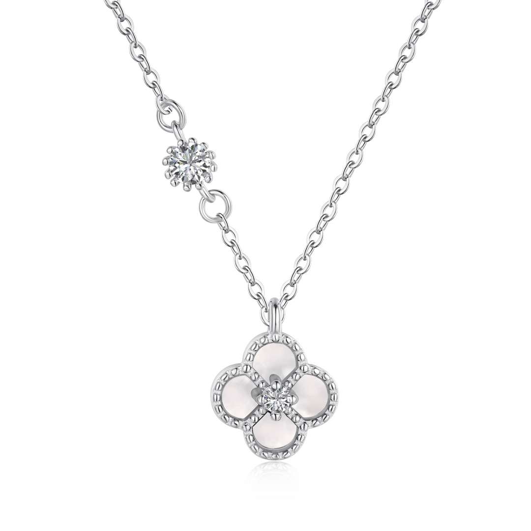[Regal Gem Jewelry]Delicate Flower Shape Necklace