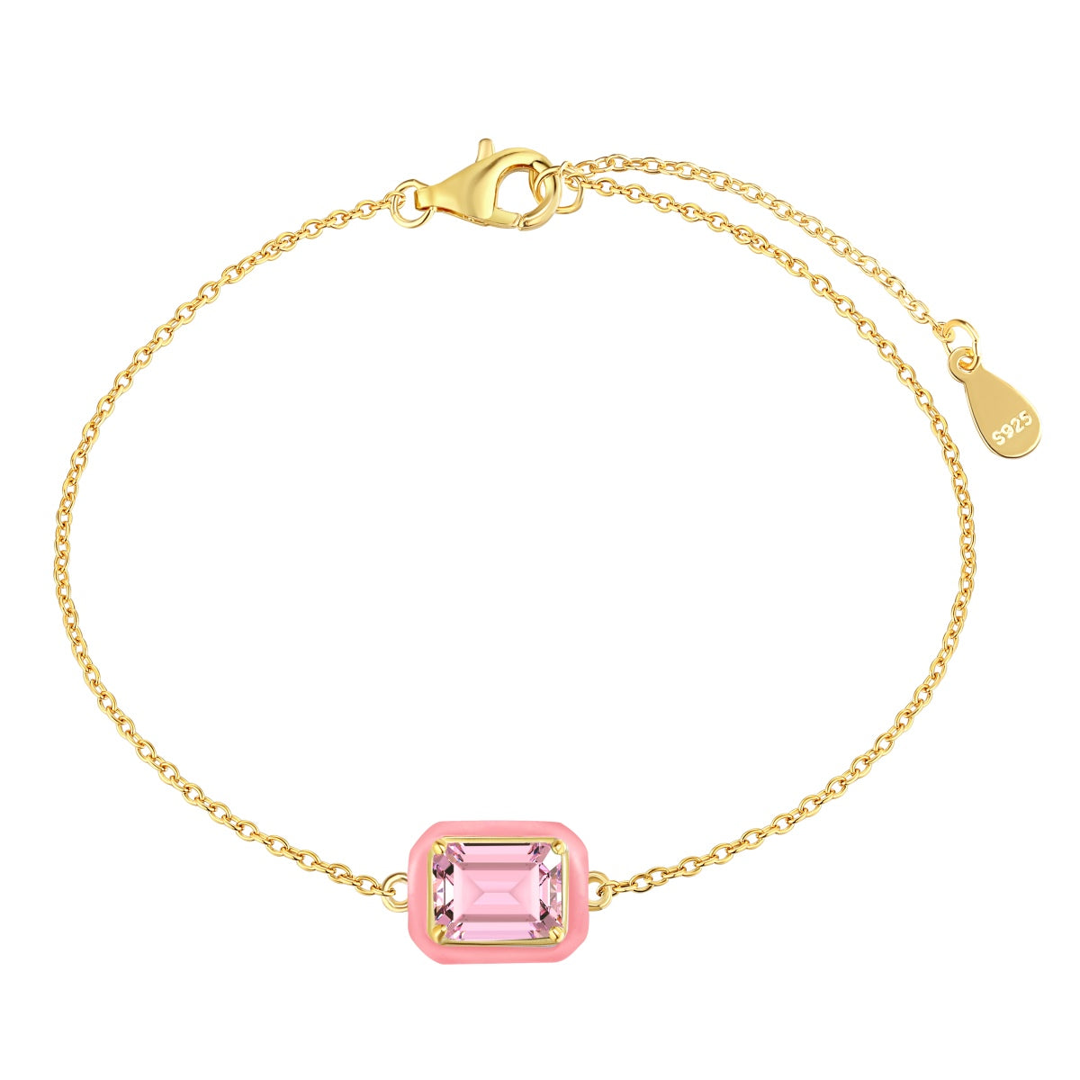 [Regal Gem Jewelry]2.0 Carat Sparkling Colorful Emerald Cut Daily Bracelet