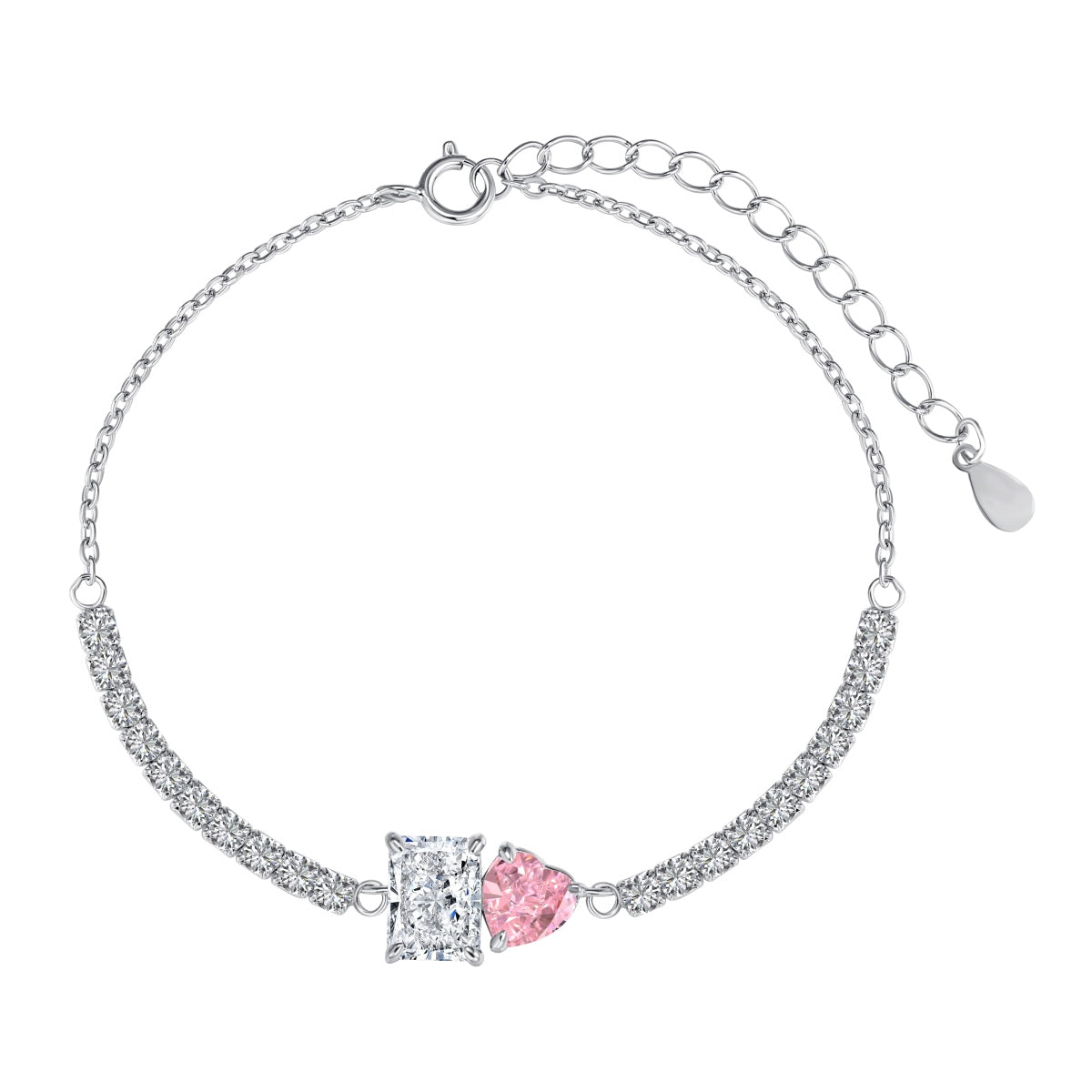 [Regal Gem Jewelry]Dazzling Unique Multi Shape Lover Bracelet