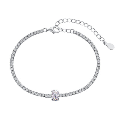 [Regal Gem Jewelry]0.75 Carat Exquisite Oval Cut Daily Bracelet