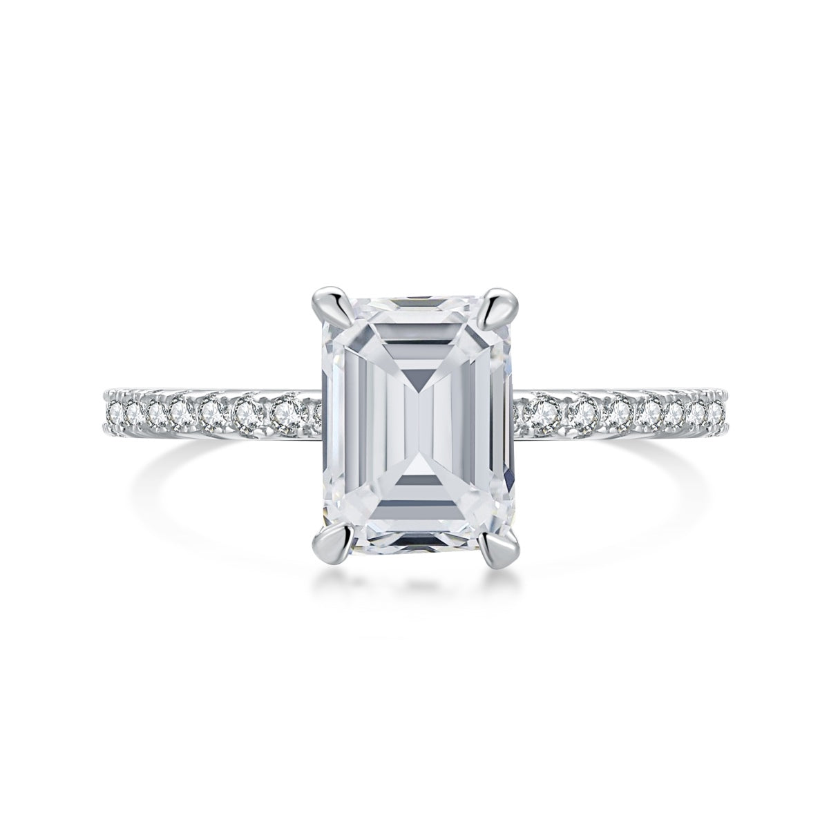 [Regal Gem Jewelry]2.0 Carat Scintillating Ornate Radiant Cut Party Ring