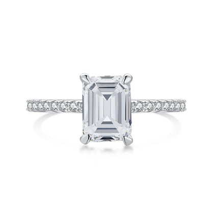 [Regal Gem Jewelry]2.0 Carat Scintillating Ornate Radiant Cut Party Ring
