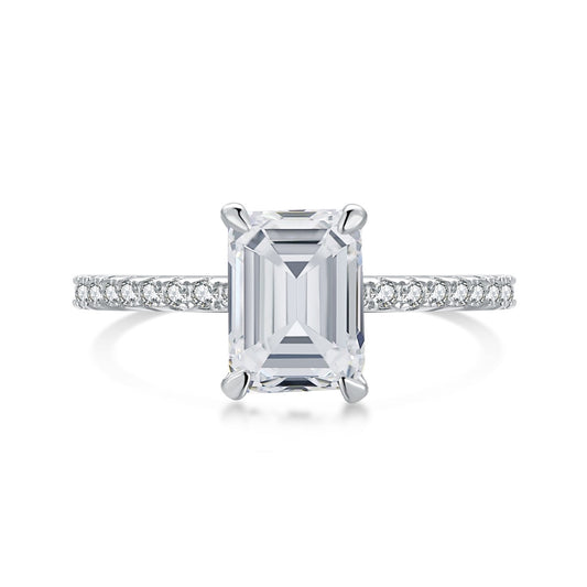 [Regal Gem Jewelry]2.0 Carat Scintillating Ornate Radiant Cut Party Ring