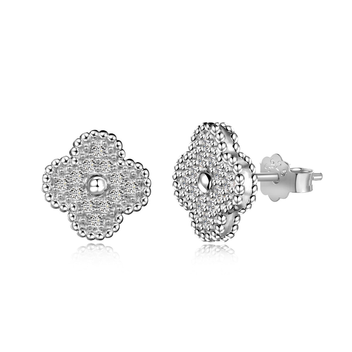 [Regal Gem Jewelry]Four Leaf Clover Fashion Earrings