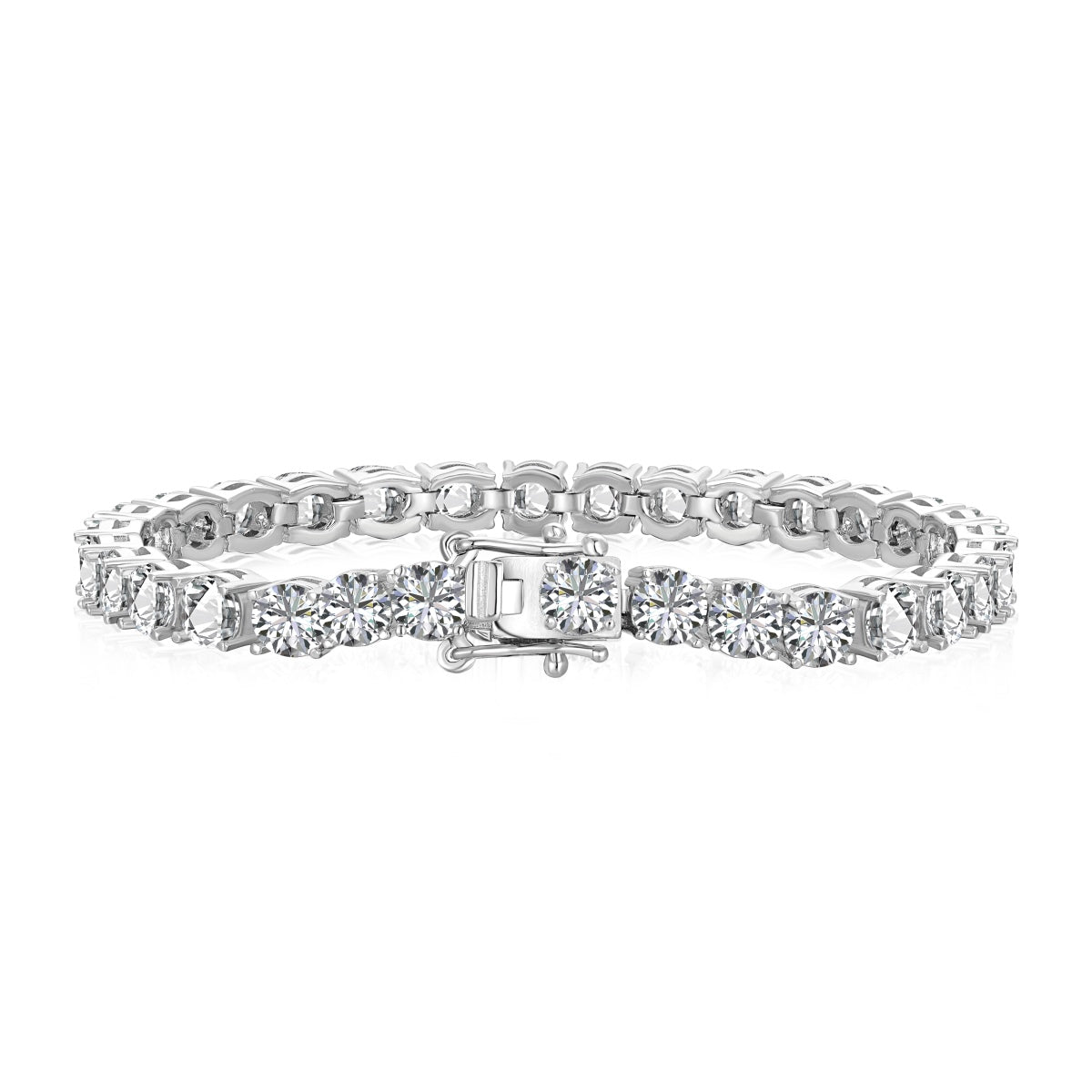 [Regal Gem Jewelry]Ornate Sparkling Round Cut Wedding Bracelet