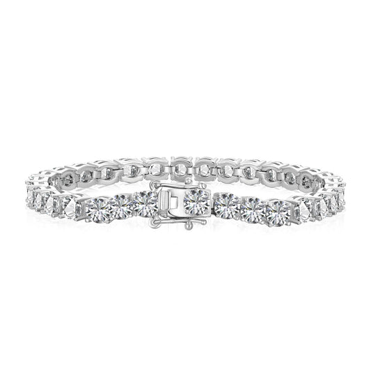 [Regal Gem Jewelry]Ornate Sparkling Round Cut Wedding Bracelet