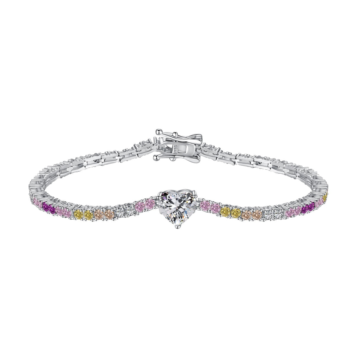 [Regal Gem Jewelry]Delicate Romantic Heart Shape Lover Bracelet