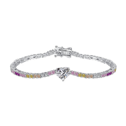 [Regal Gem Jewelry]Delicate Romantic Heart Shape Lover Bracelet