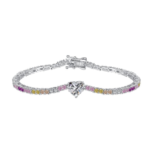 [Regal Gem Jewelry]Delicate Romantic Heart Shape Lover Bracelet