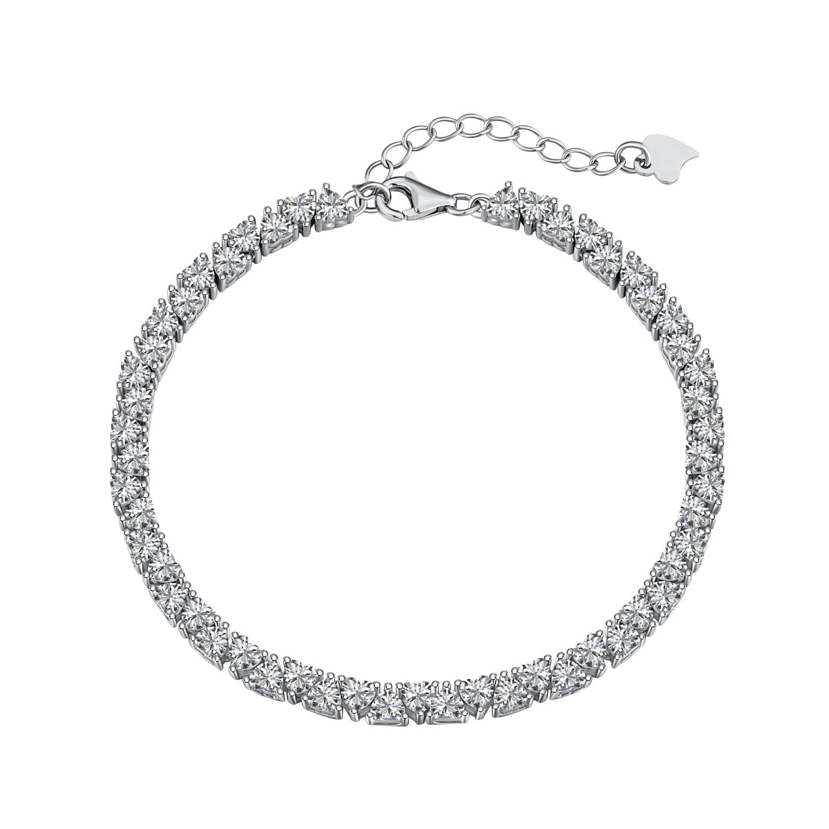 [Regal Gem Jewelry]Dazzling Romantic Heart Shape Lover Bracelet
