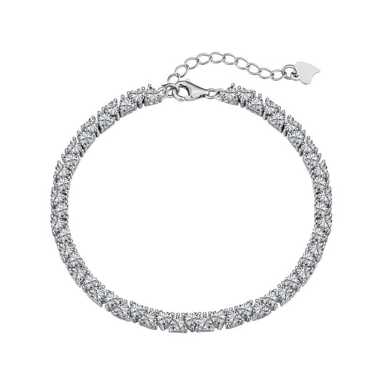 [Regal Gem Jewelry]Dazzling Romantic Heart Shape Lover Bracelet