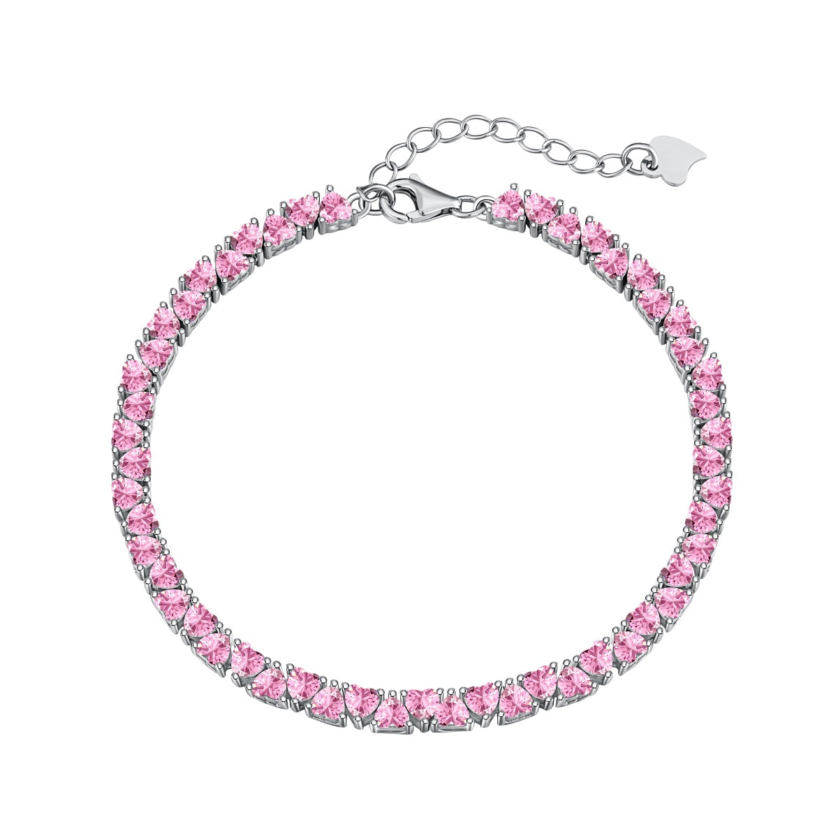 [Regal Gem Jewelry]Dazzling Romantic Heart Shape Lover Bracelet