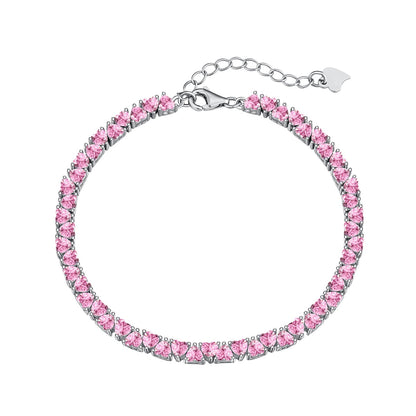 [Regal Gem Jewelry]Dazzling Romantic Heart Shape Lover Bracelet