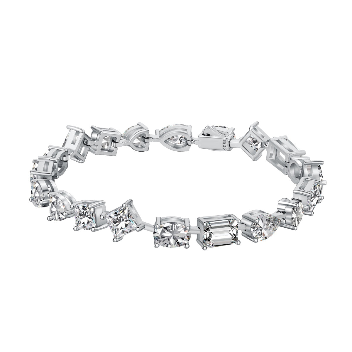 [Regal Gem Jewelry]Unique Exquisite Multi Cut Daily Bracelet