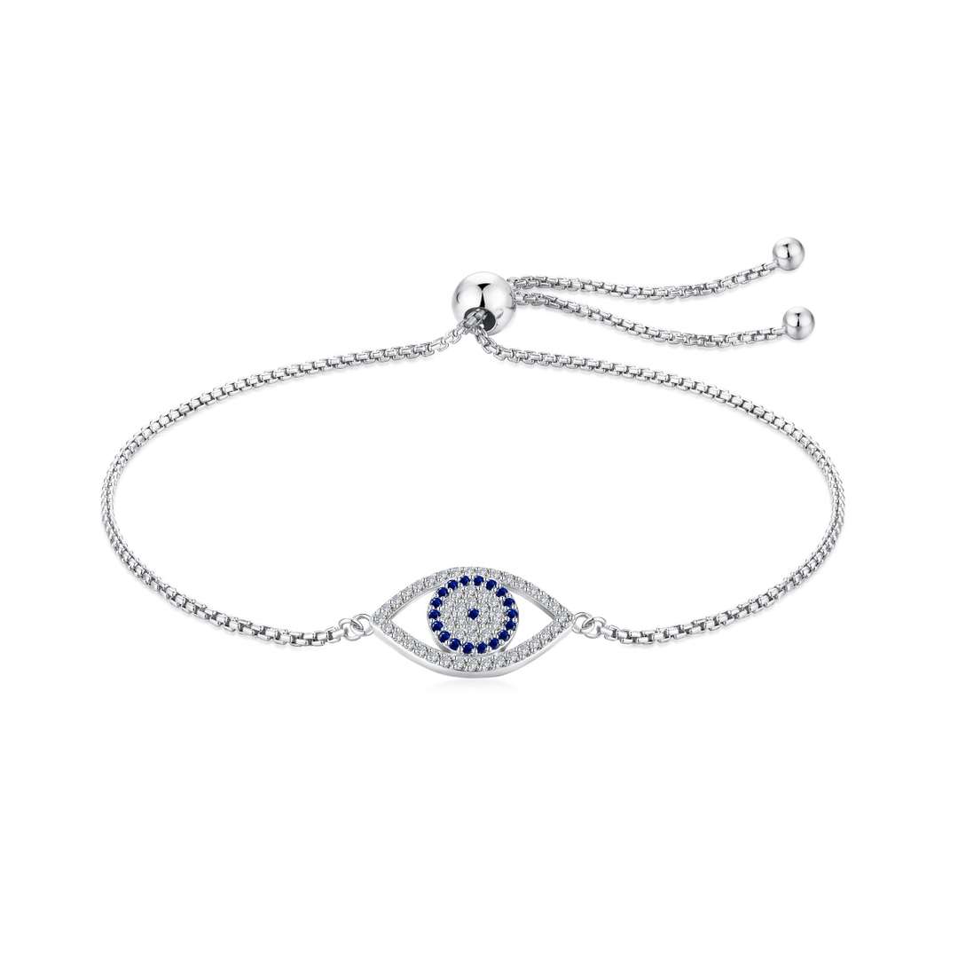 [Regal Gem Jewelry]Dazzling Eye Shape Necklace
