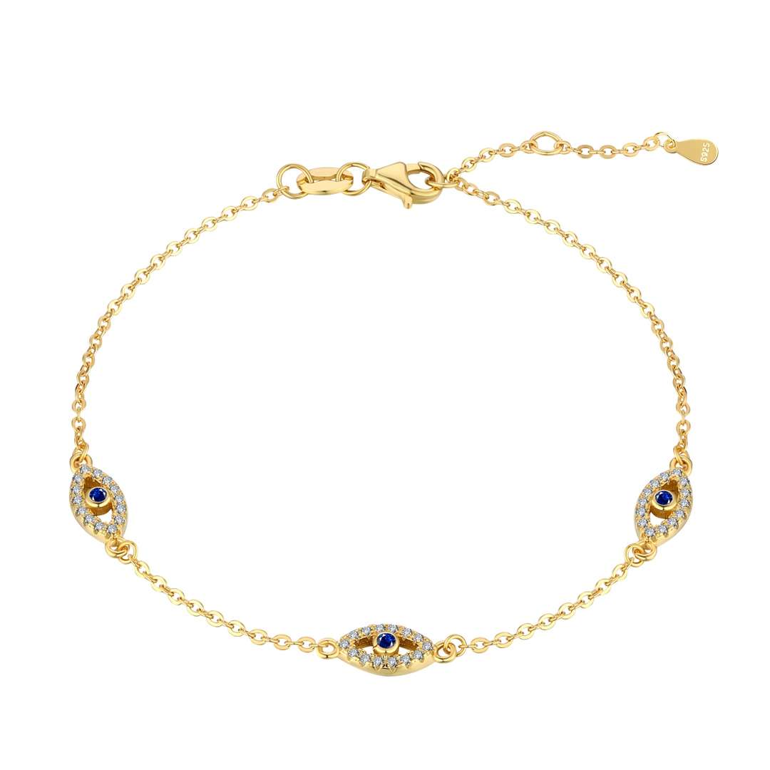 [Regal Gem Jewelry]Evil Eye Shape Pendent Necklace