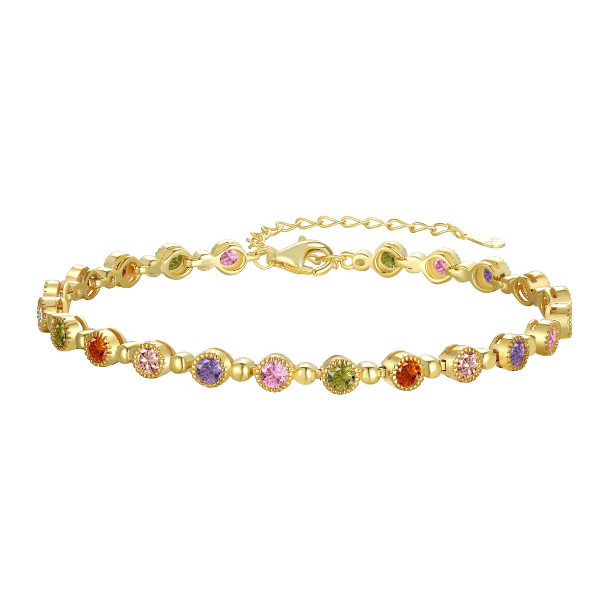 [Regal Gem Jewelry]Sparkling Exquisite Round Cut Party Bracelet