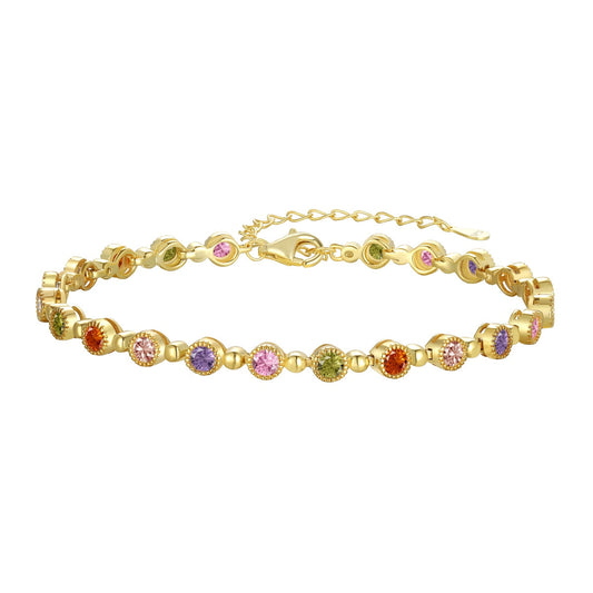 [Regal Gem Jewelry]Sparkling Exquisite Round Cut Party Bracelet