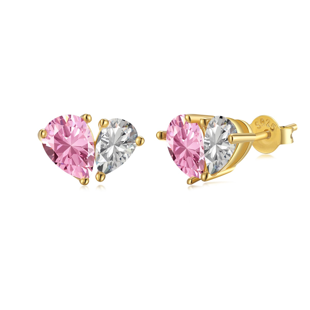[Regal Gem Jewelry]Dazzling Elegant Heart Cut Lover Earrings
