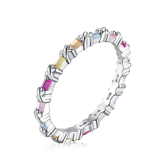 [Regal Gem Jewelry]Charming Colorful Round Cut Daily Ring