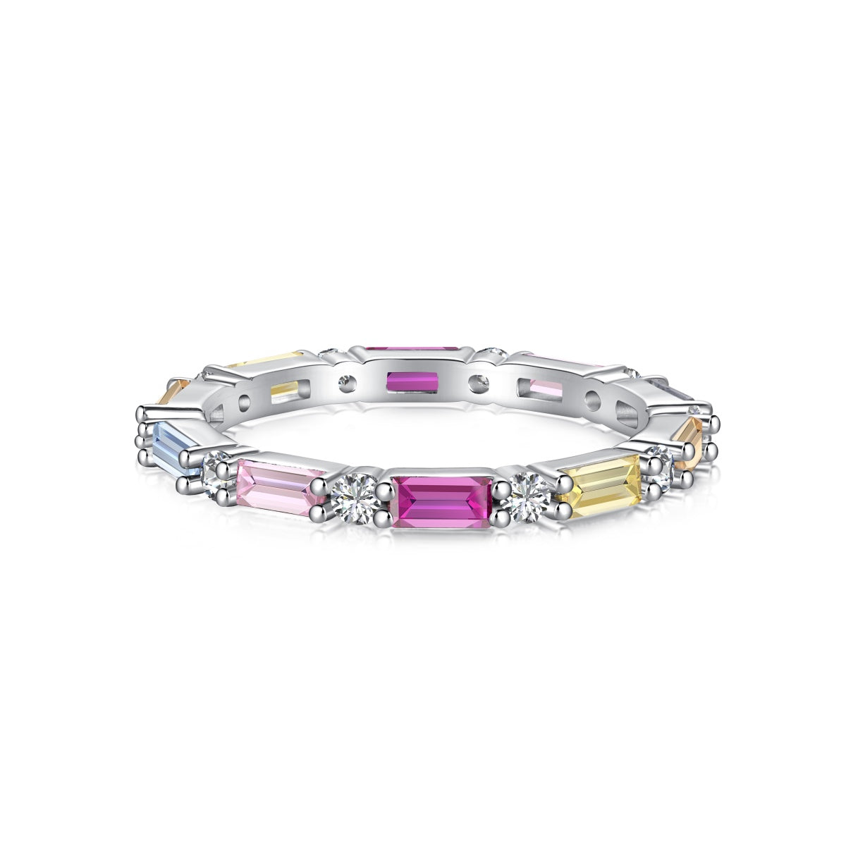 [Regal Gem Jewelry]Lively In Shades Elegant Radiant Cut Daily Ring
