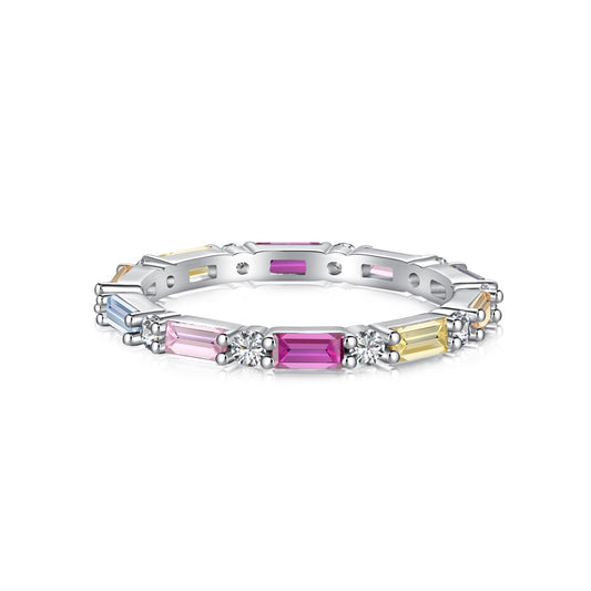 [Regal Gem Jewelry]Lively In Shades Elegant Radiant Cut Daily Ring