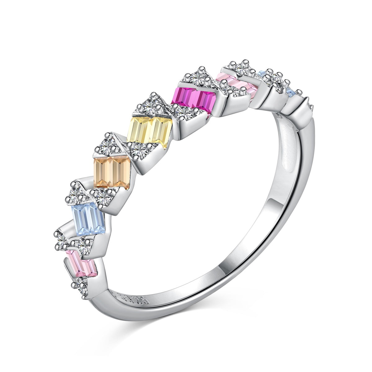[Regal Gem Jewelry]Delicate Vibrant Emerald Cut Daily Ring