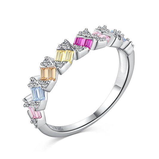 [Regal Gem Jewelry]Delicate Vibrant Emerald Cut Daily Ring