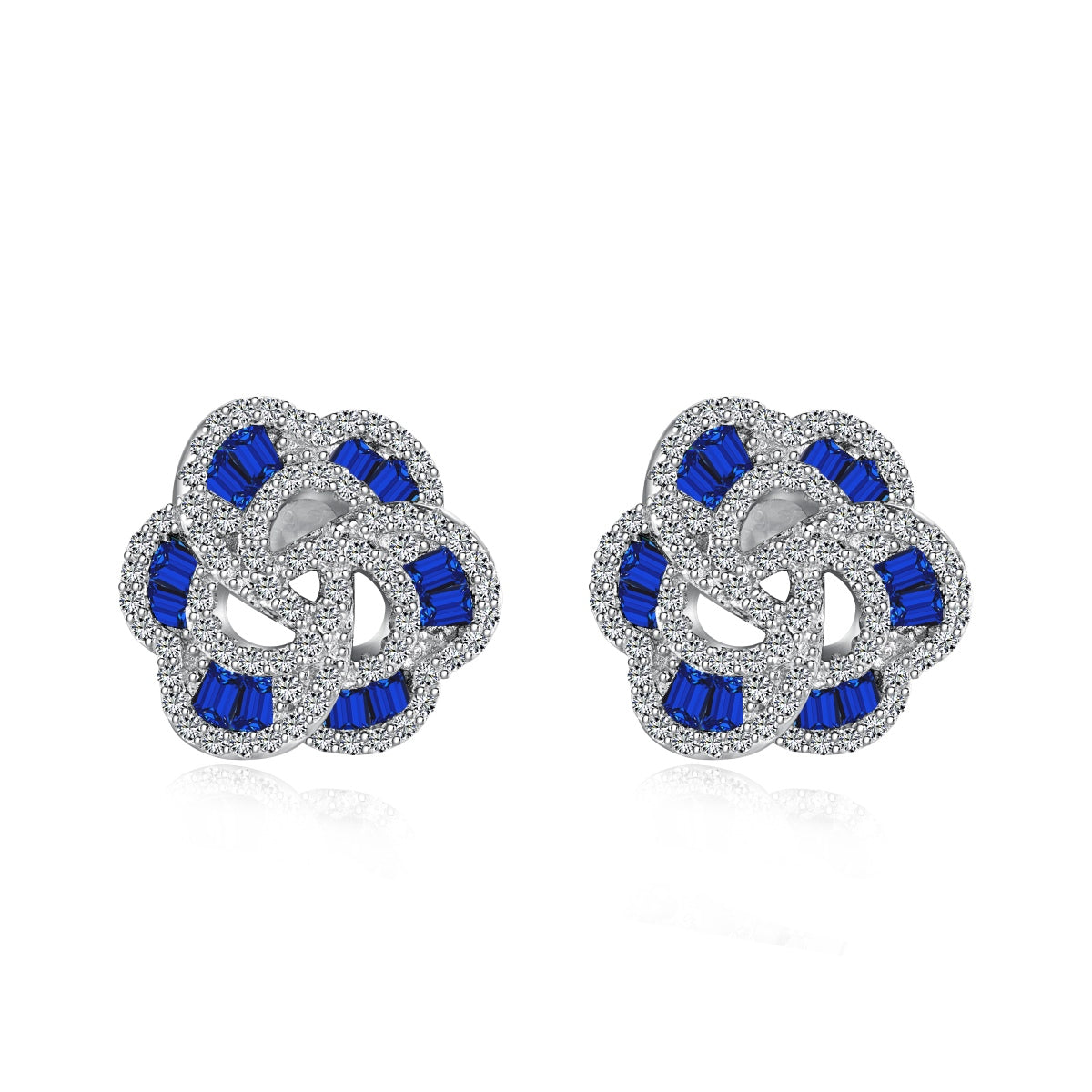 [Regal Gem Jewelry]Exquisite Flower Shape Daily Earrings