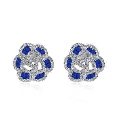 [Regal Gem Jewelry]Exquisite Flower Shape Daily Earrings