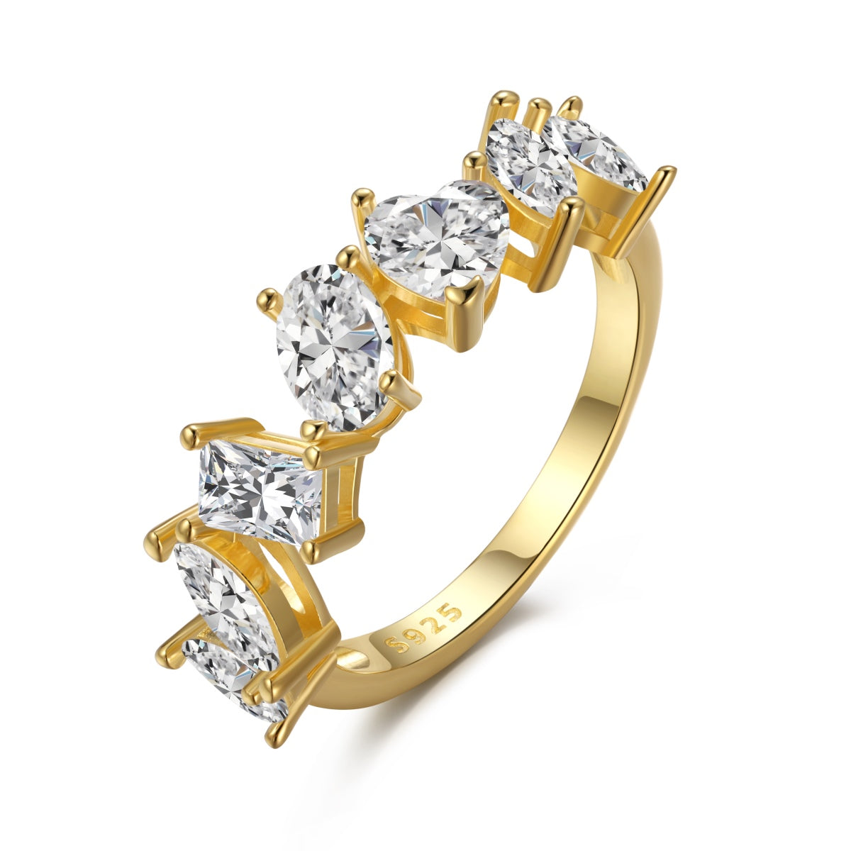 [Regal Gem Jewelry]Delicate Multi Cut Ring