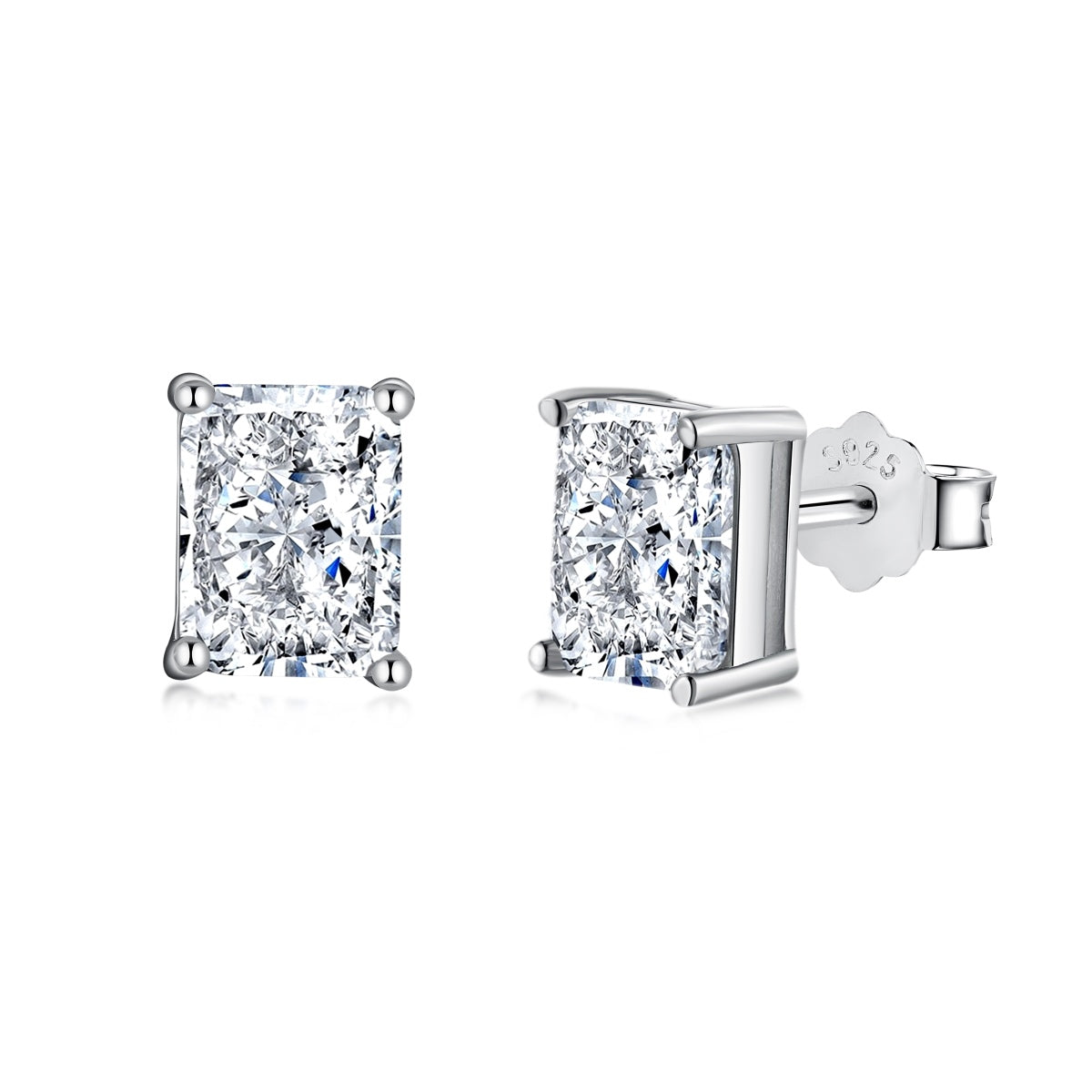 [Regal Gem Jewelry]Radiant Luxurious Princess Cut Daily Earrings