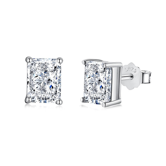 [Regal Gem Jewelry]Radiant Luxurious Princess Cut Daily Earrings