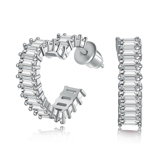 [Regal Gem Jewelry]Radiant Heart Cutout Earrings
