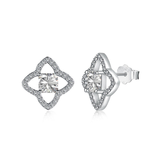 [Regal Gem Jewelry]Elegant Star Shape Princess Cut Daily Earrings