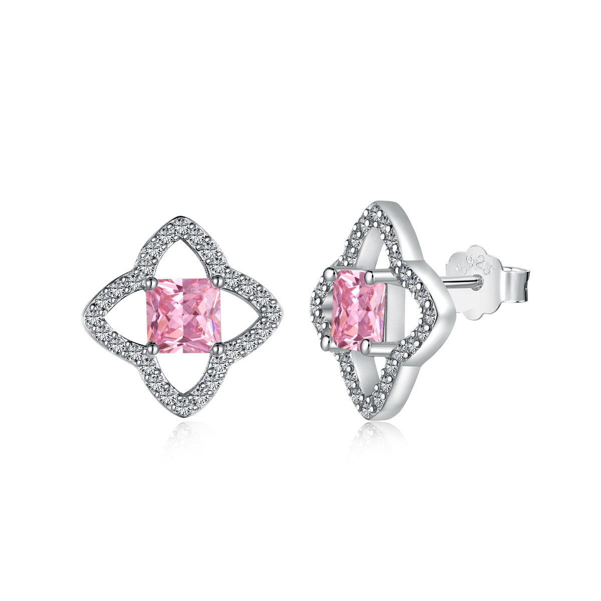[Regal Gem Jewelry]Elegant Star Shape Princess Cut Daily Earrings